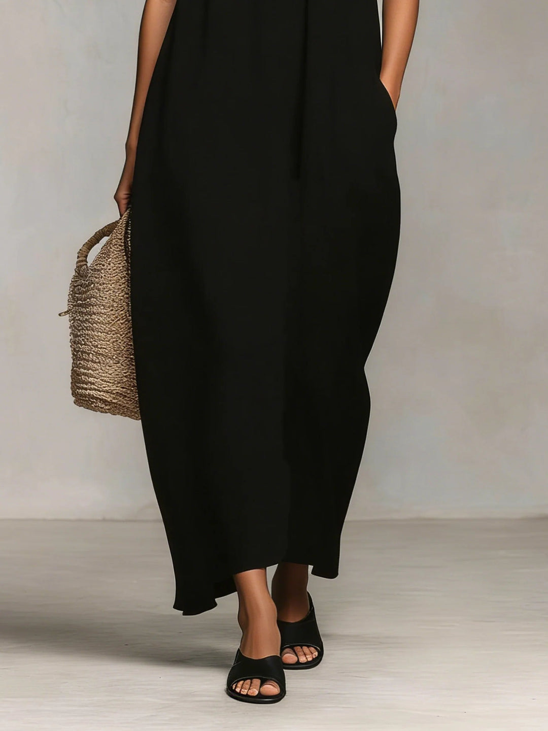 Mirelle | Maxikleid mit Farbblöcken und Spaghettiträgern
