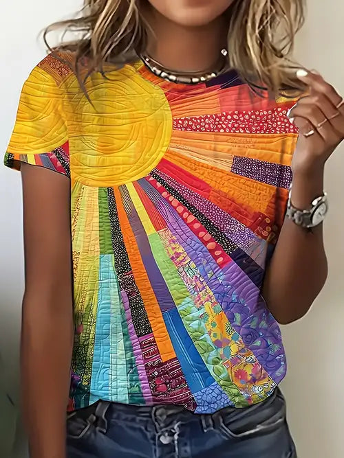 Nova Tee | Sonnenstrahlen-Patchwork