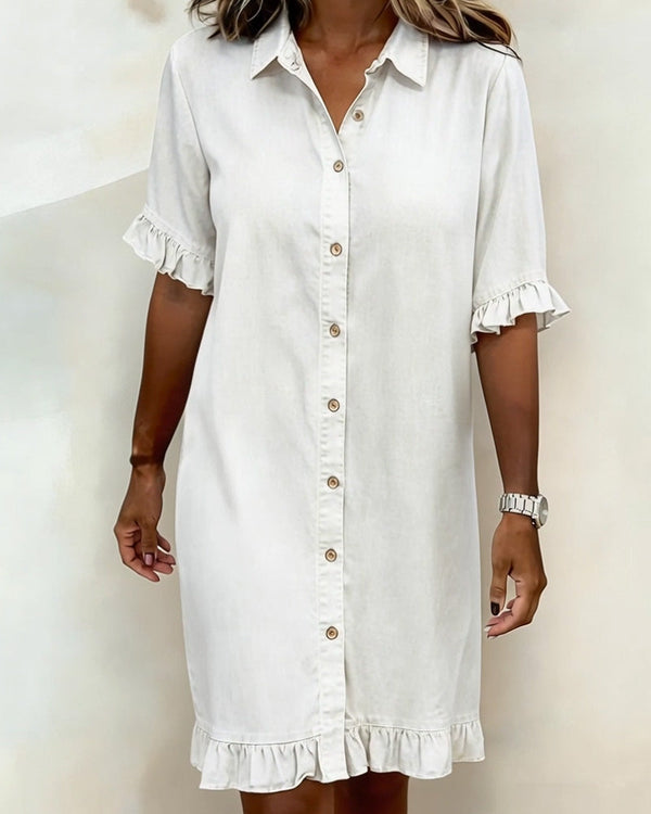 Zandrea | Bequemes Denim-Kleid mit schmeichelhaftem Schnitt