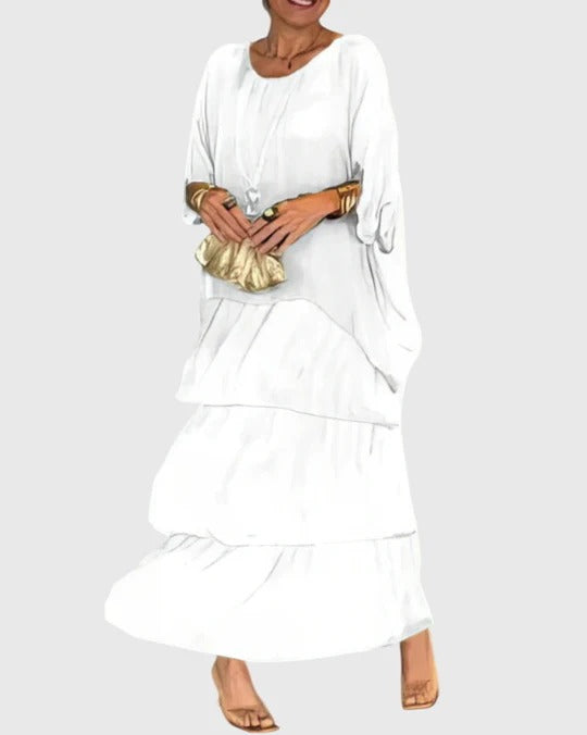 Carmel | Elegantes Fließendes Maxikleid