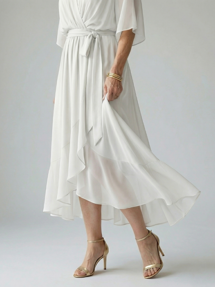 Elric | Leichtes Midi-Kleid mit Drapierung