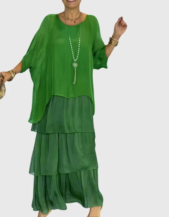 Carmel | Elegantes Fließendes Maxikleid