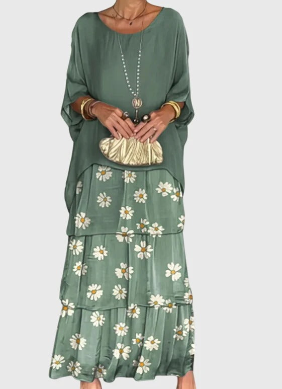 Carmel | Elegantes Fließendes Maxikleid