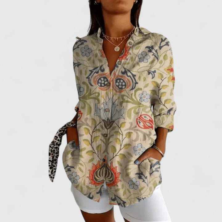 Christina | Elegante Blumenbluse