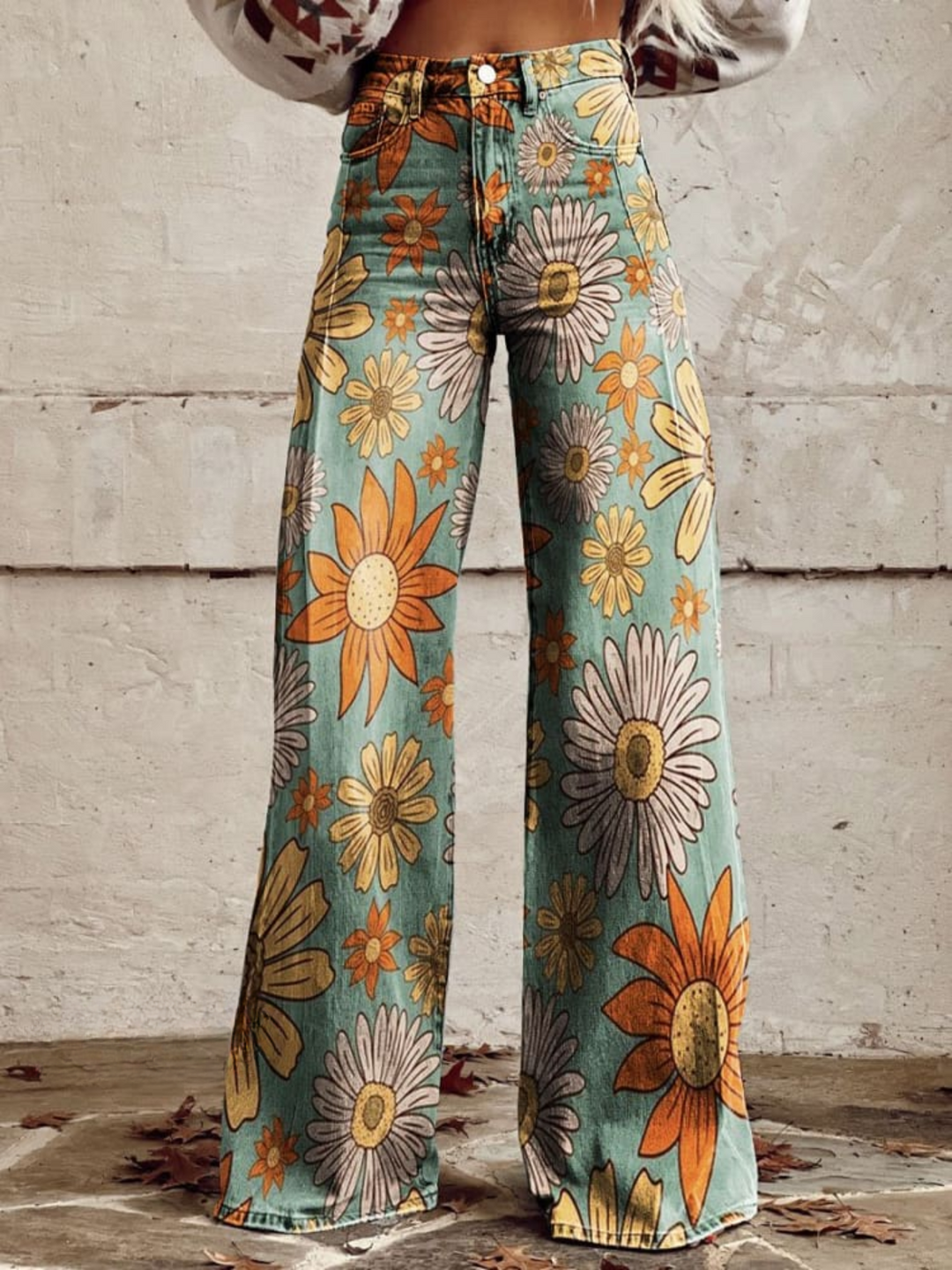 Cirilla™ Blumenmuster Palazzo-Hose