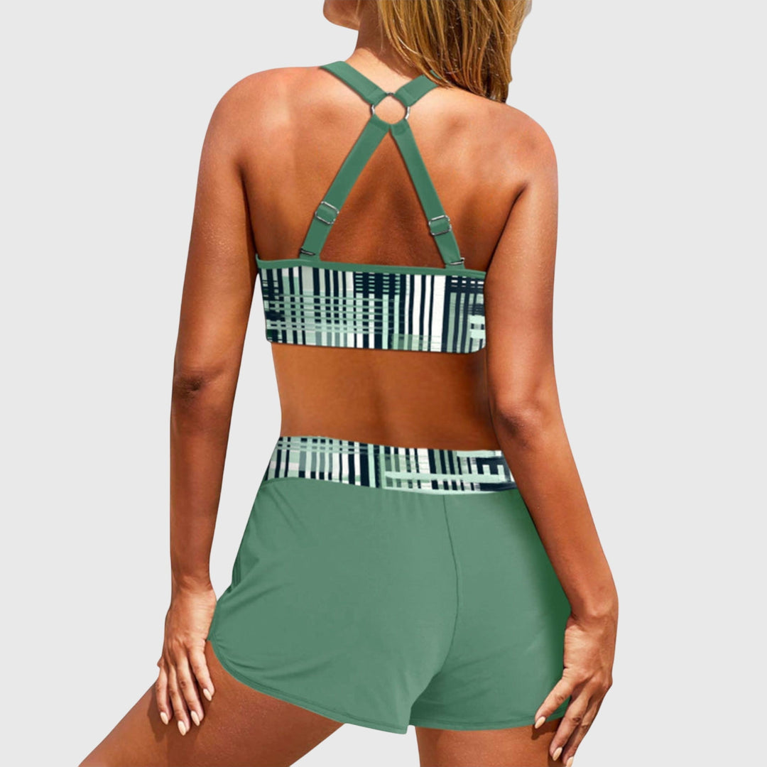 Bianca | Gerippter Hochgeschnittener Bikini