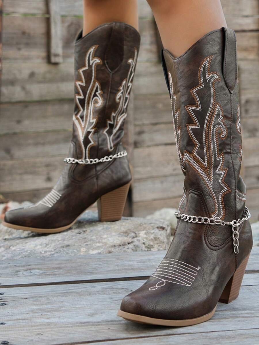 Vera | Braune Westernstiefel