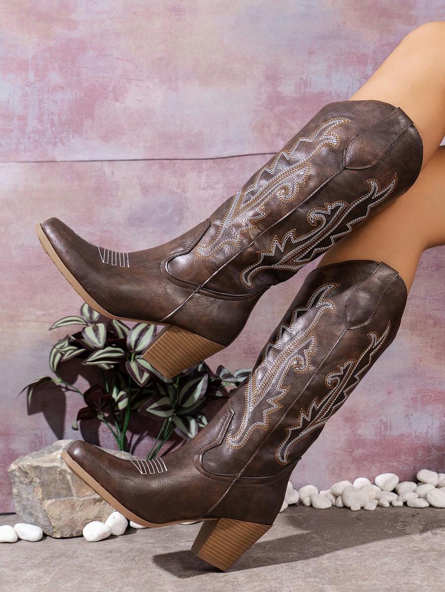 Vera | Braune Westernstiefel