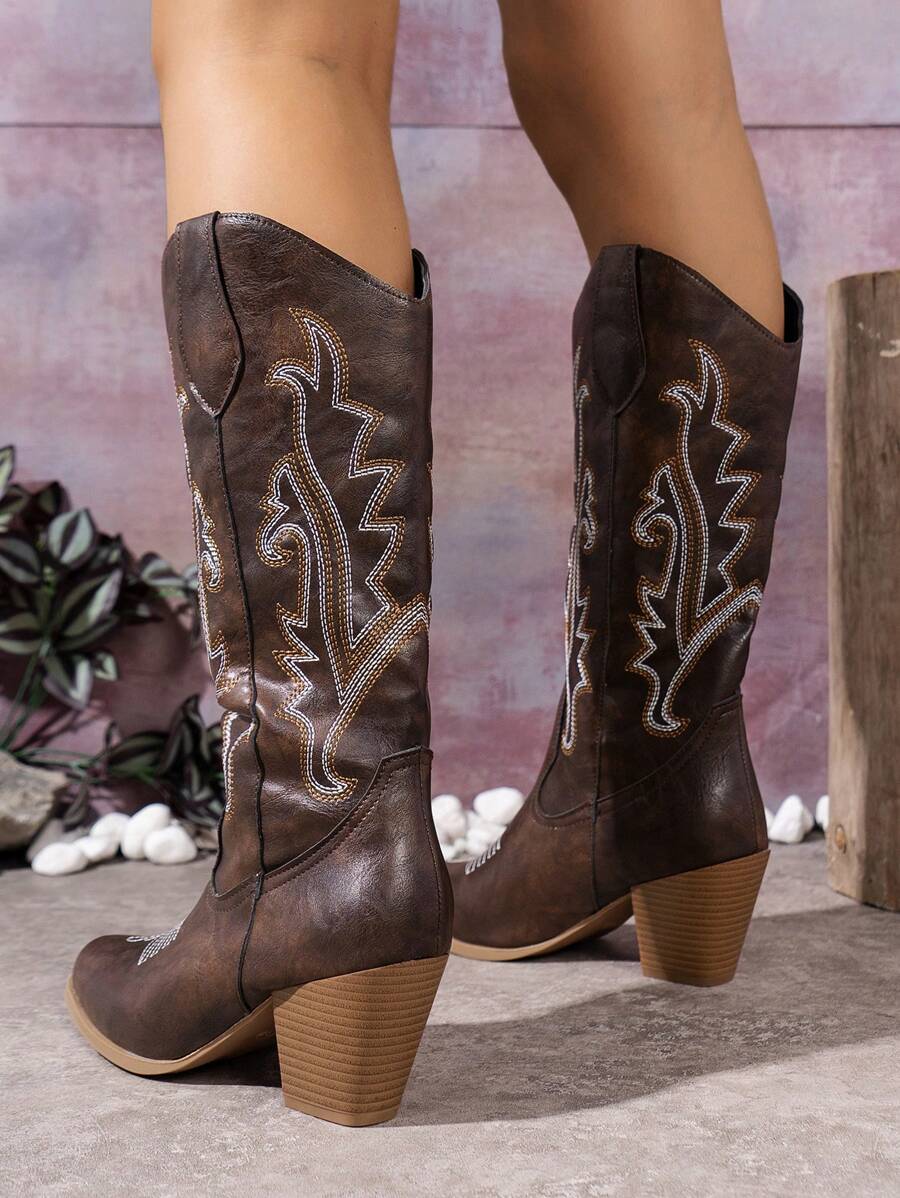 Vera | Braune Westernstiefel