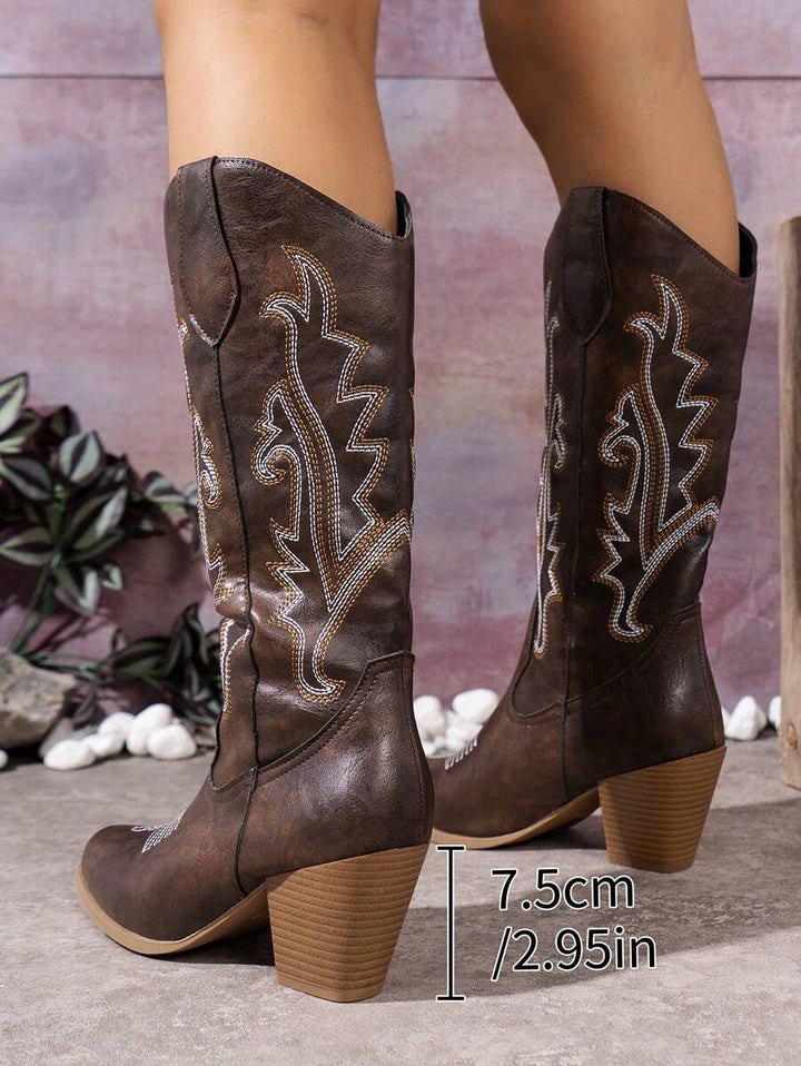 Vera | Braune Westernstiefel