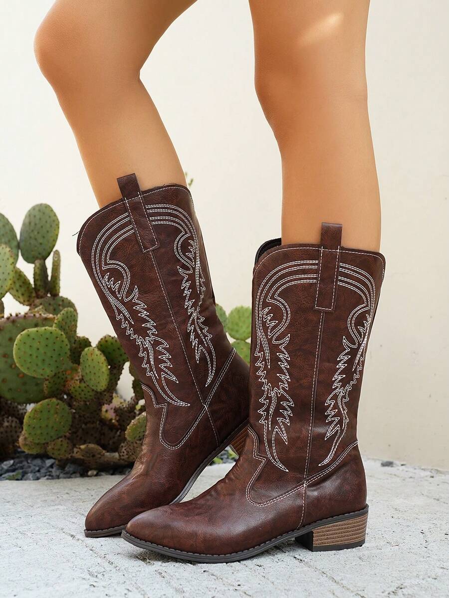 Arlena | Elfenbeinfarbene Westernstiefel