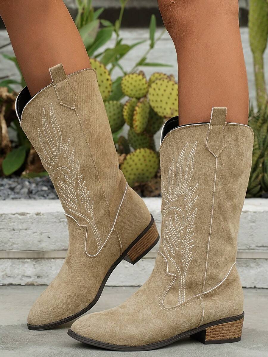 Arlena | Elfenbeinfarbene Westernstiefel