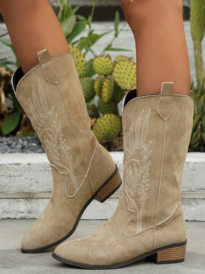 Arlena | Elfenbeinfarbene Westernstiefel