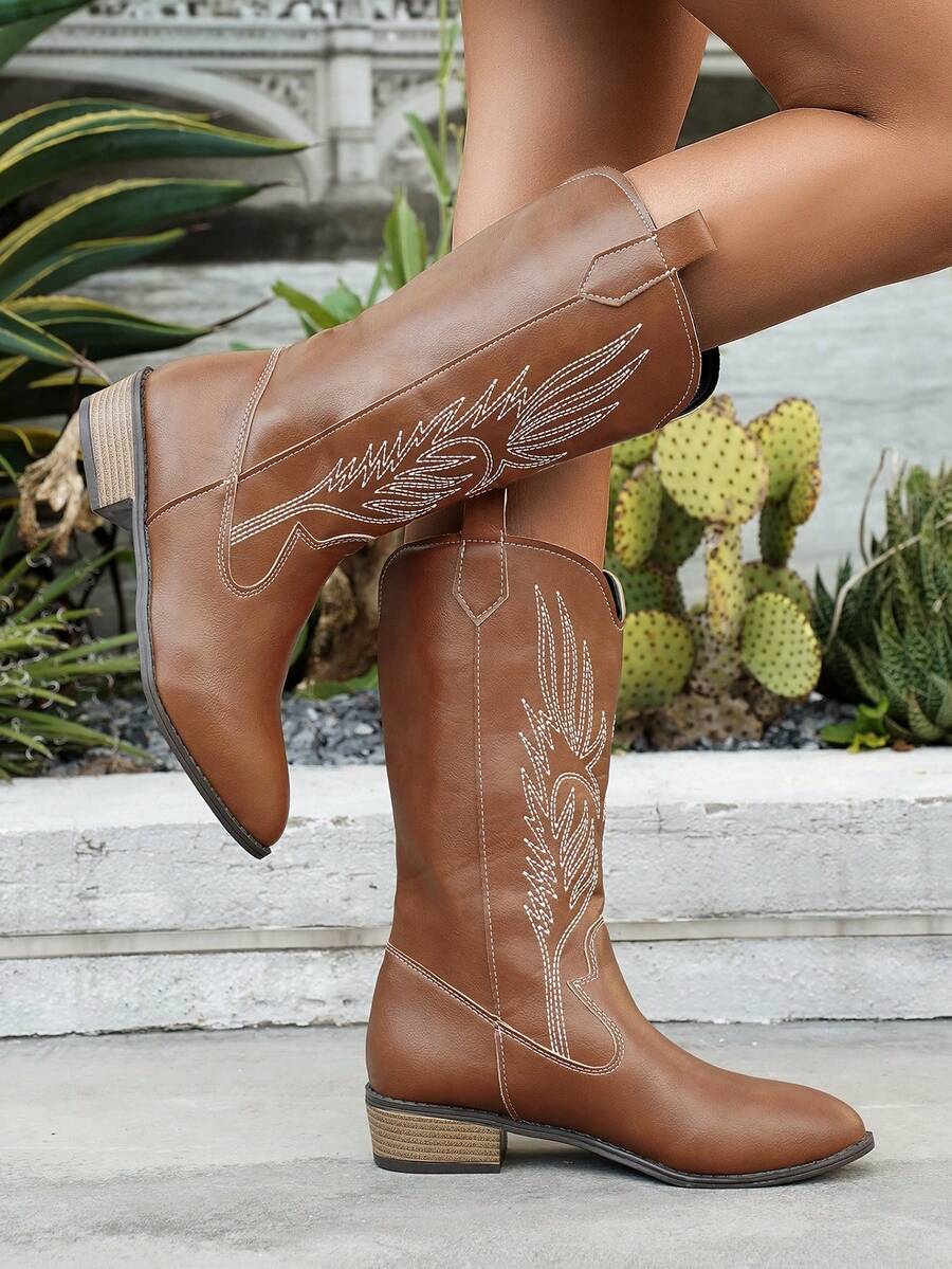 Arlena | Elfenbeinfarbene Westernstiefel