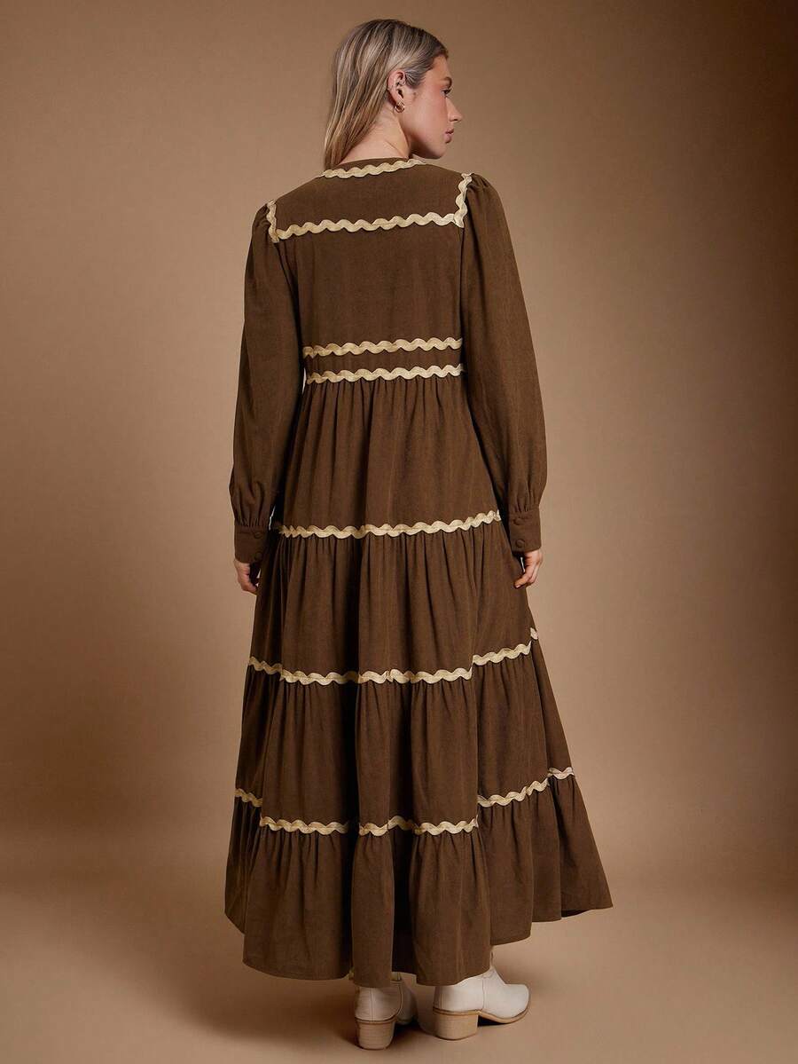 Elara | Heritage Western Midi Kleid