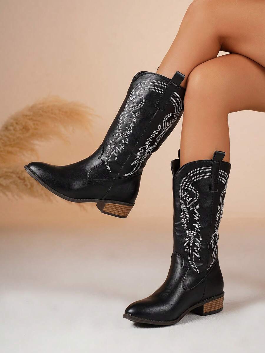 Arlena | Elfenbeinfarbene Westernstiefel