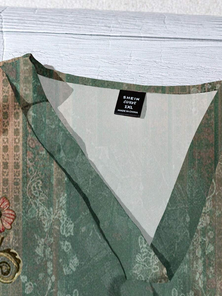 Aveline | Vintage Garten Knopfbluse