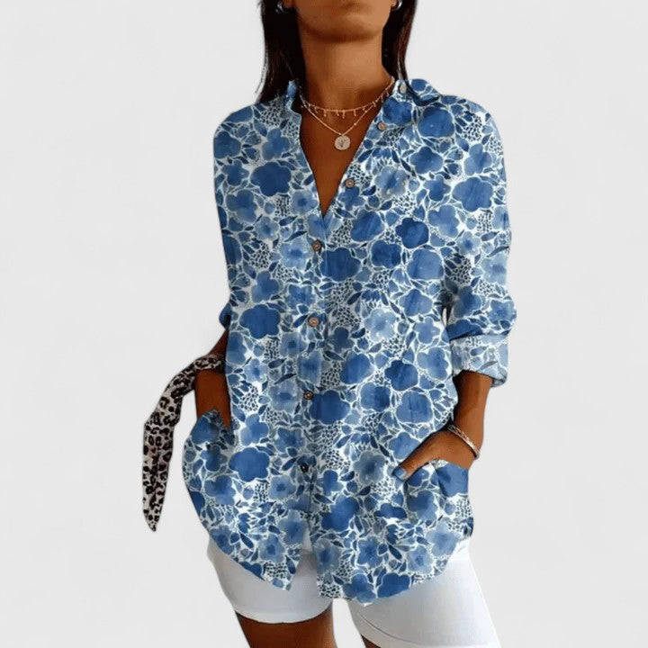 Christina | Elegante Blumenbluse