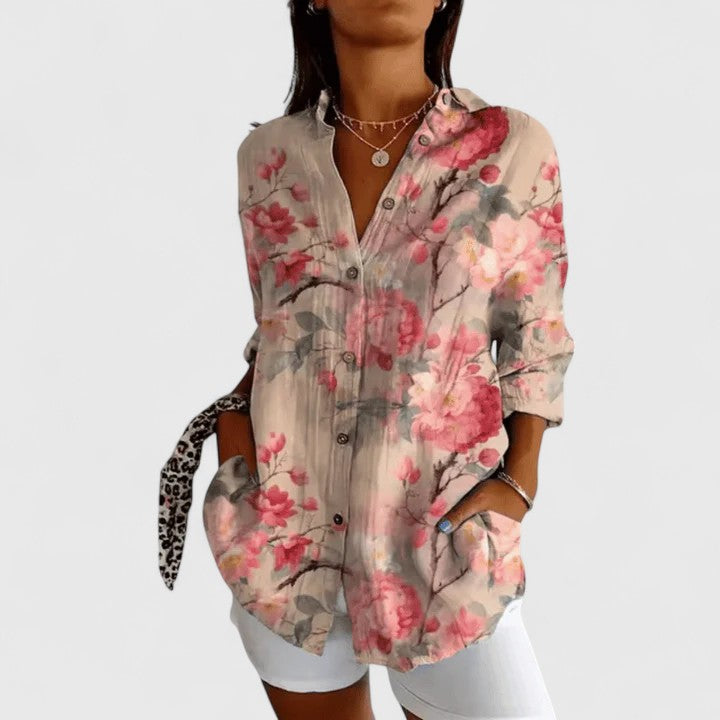 Christina | Elegante Blumenbluse