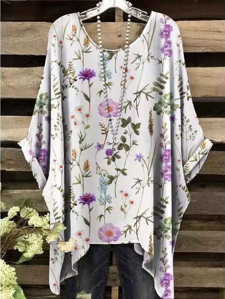 Blair | Vintage Bohemian Floral Print Damen T-Shirt