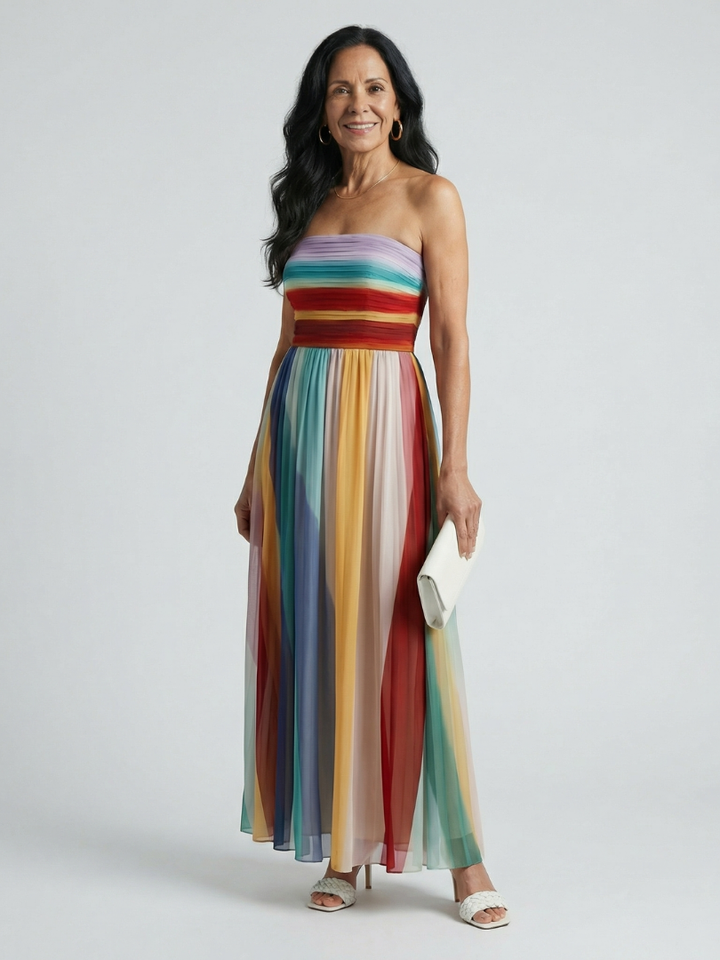 Serene | Maxikleid mit leichten Streifen