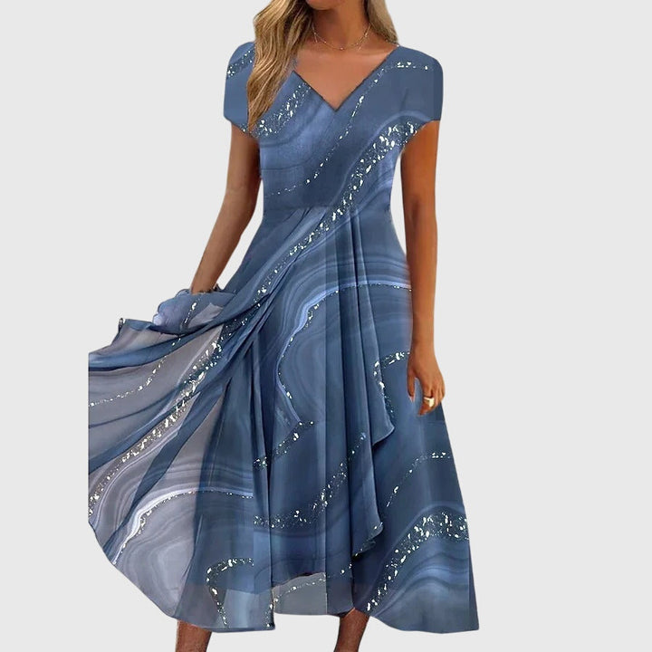 Asha | Fließendes Midi-Kleid