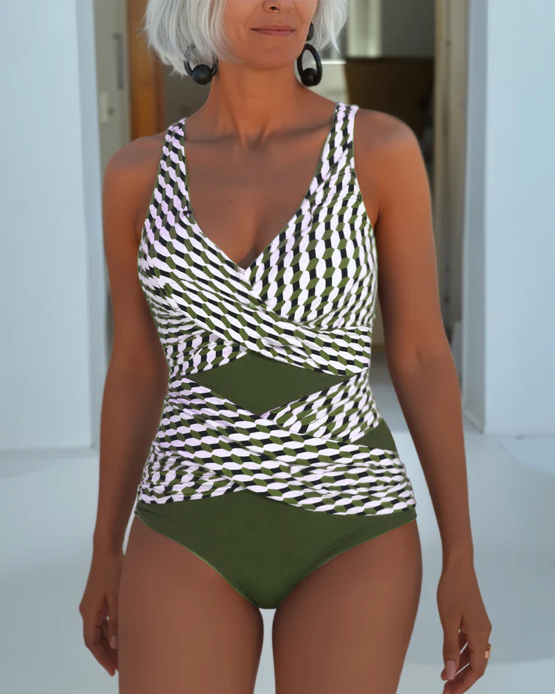 Ashley | Badeanzug mit Überkreuz-Design für Resort-Casual Wear