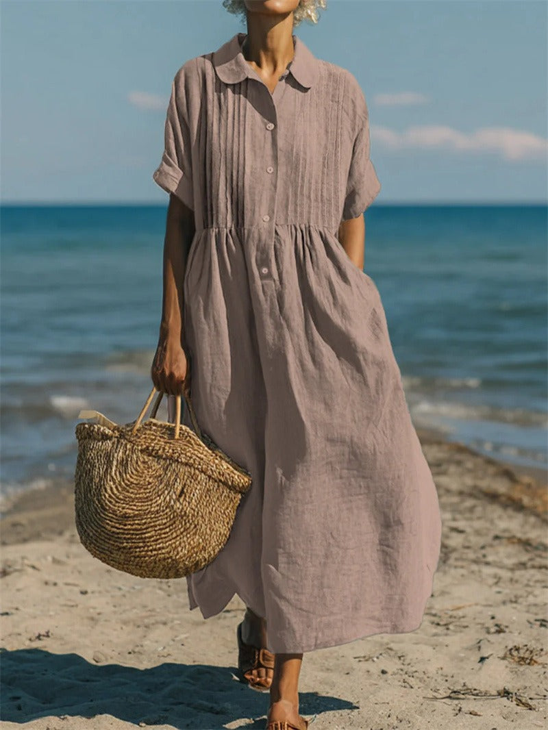 Joannah | Baumwoll-Knopfhemdkleid