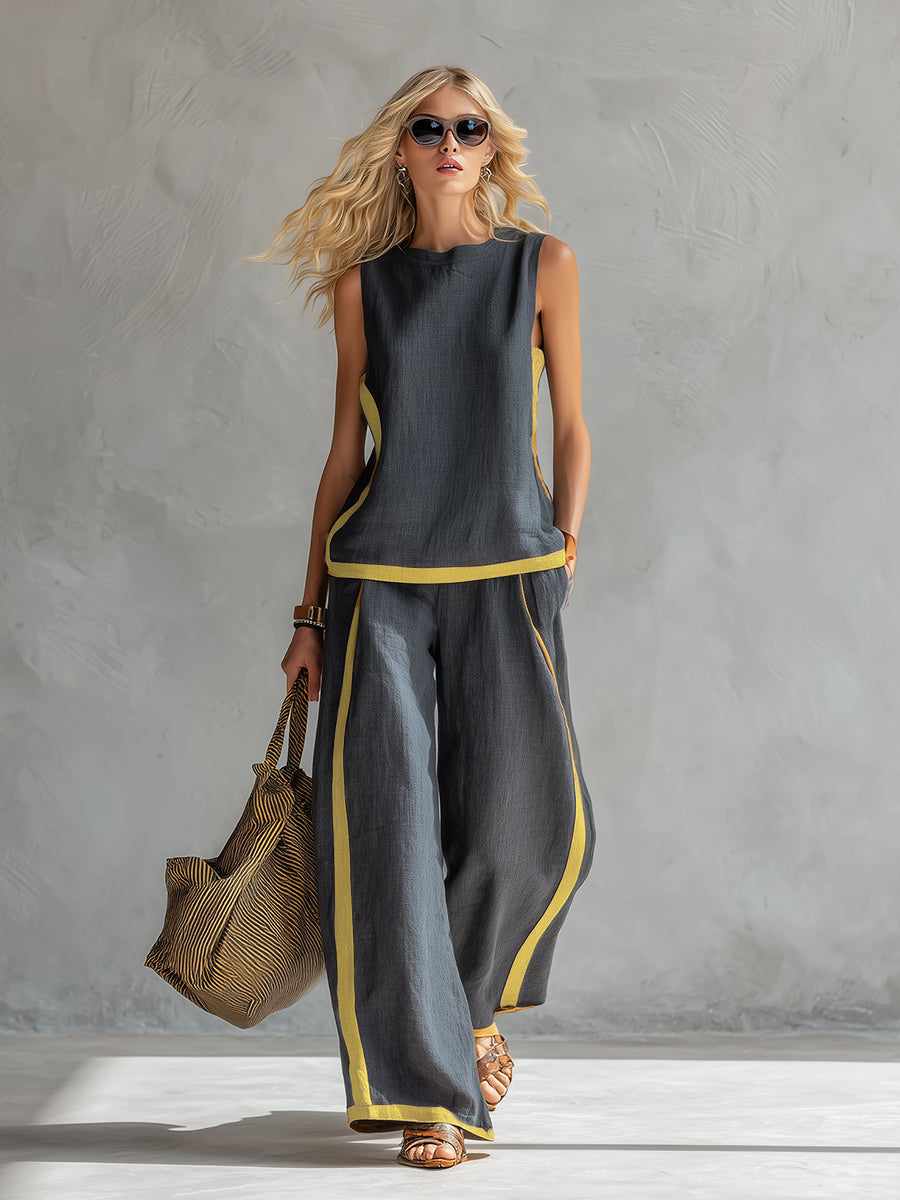 Lylia | Elegantes Baumwoll- und Leinen-Set
