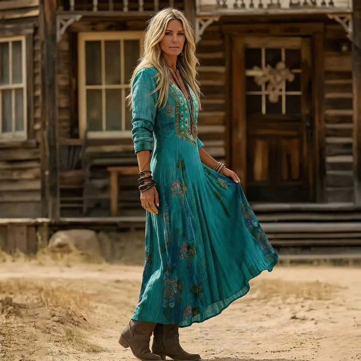Maribelle | Vintage Western Midi Kleid