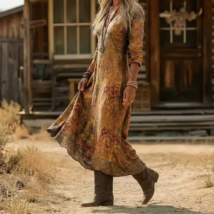 Demi | Vintage-inspiriertes florales Midi-Kleid