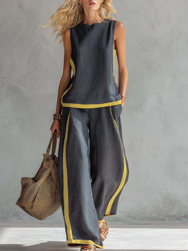 Lylia | Elegantes Baumwoll- und Leinen-Set