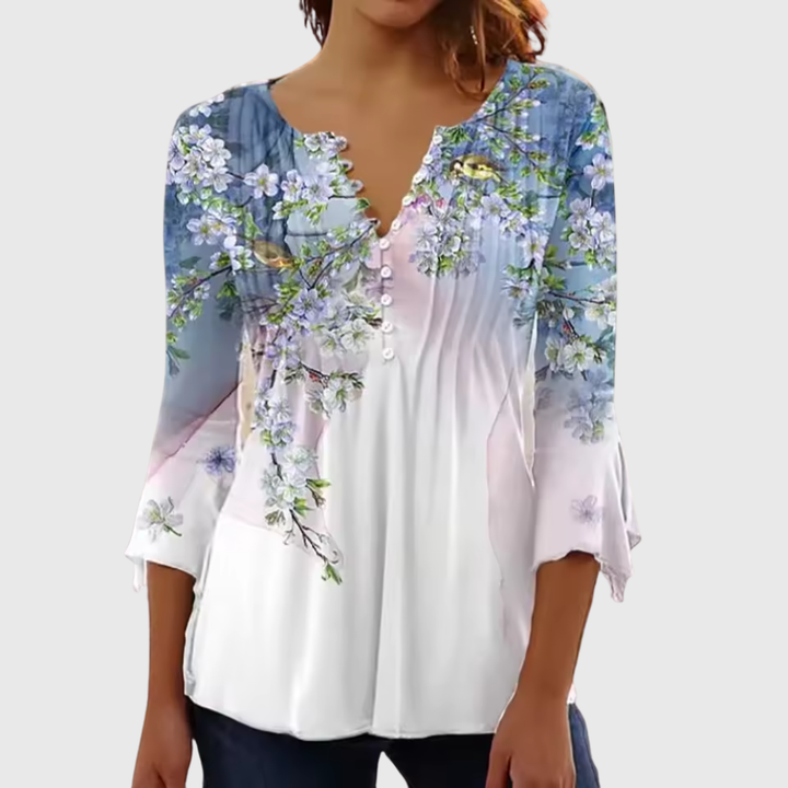 Adelle | Leichte Bluse mit floralen Details