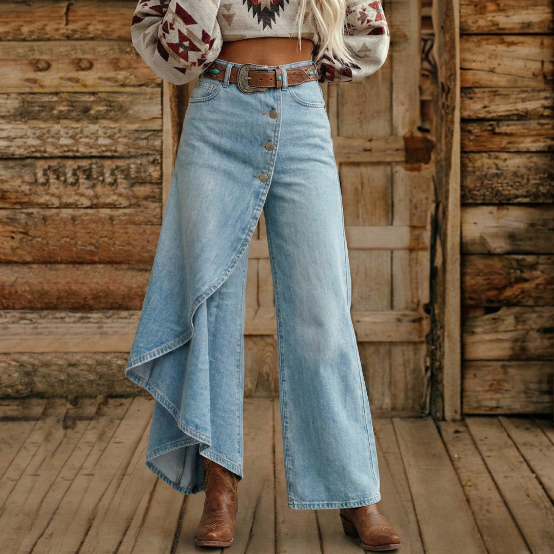 Amelia | Western Denim-Hose