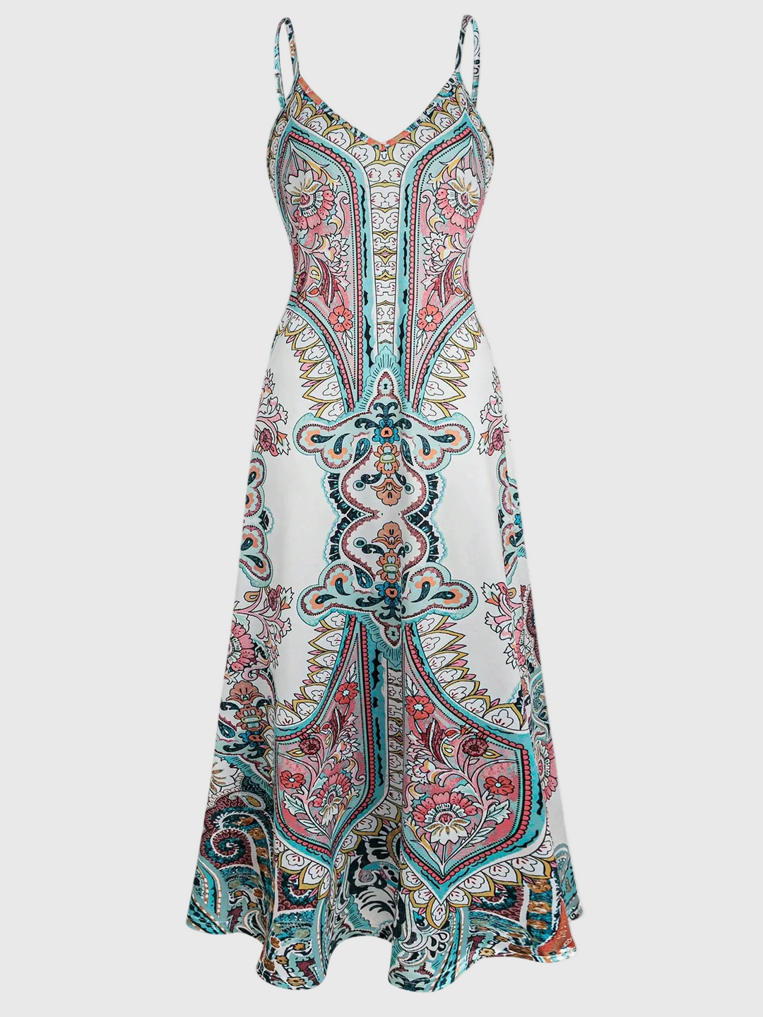 Skye | Boho Blumenmuster Ärmelloses Kleid