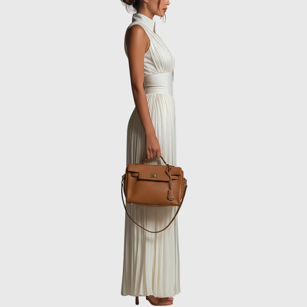 Sofia | Jumpsuit Weißer Faltenchiffon