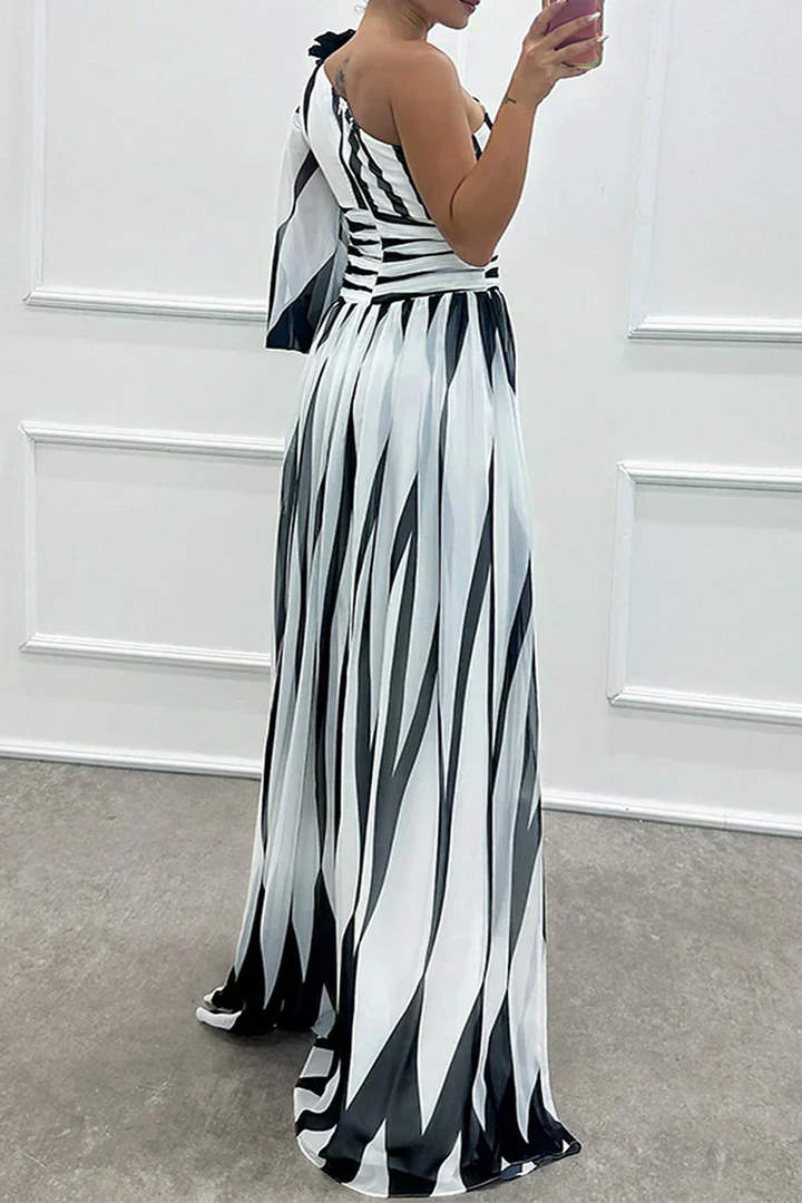 Shiloh | Elegantes gestreiftes Maxikleid