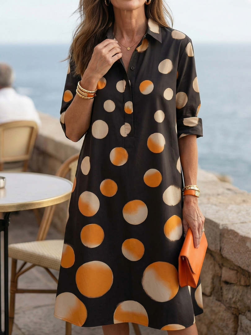 Vespera | Sunset Dot Kleid