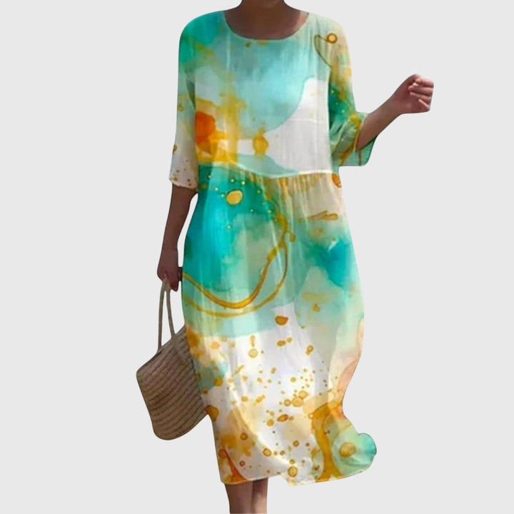 Desiree | Stilvolles Blumen-Maxikleid