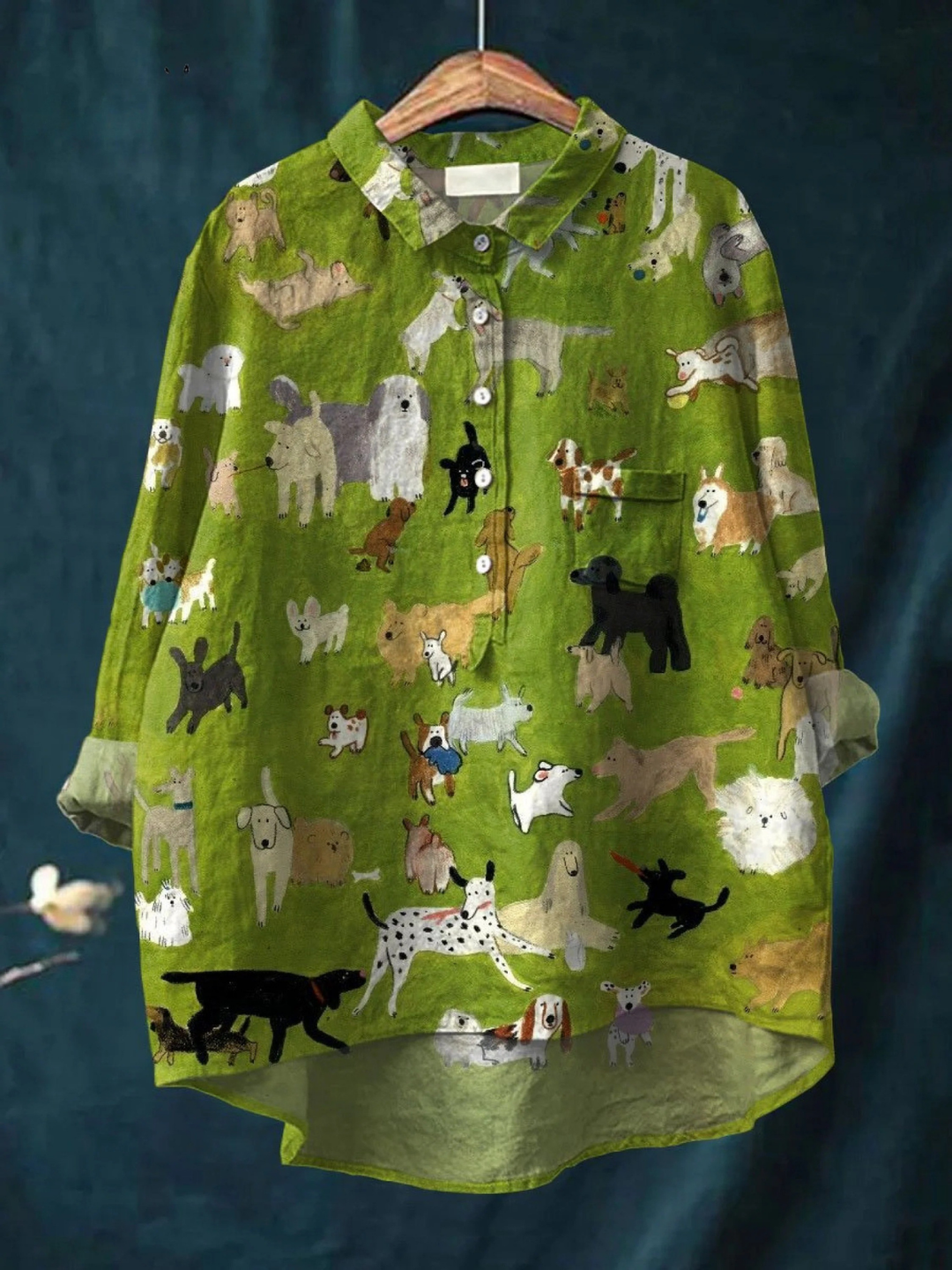 Althea | Damen Süßes Hundekunstdruck Freizeitshirt