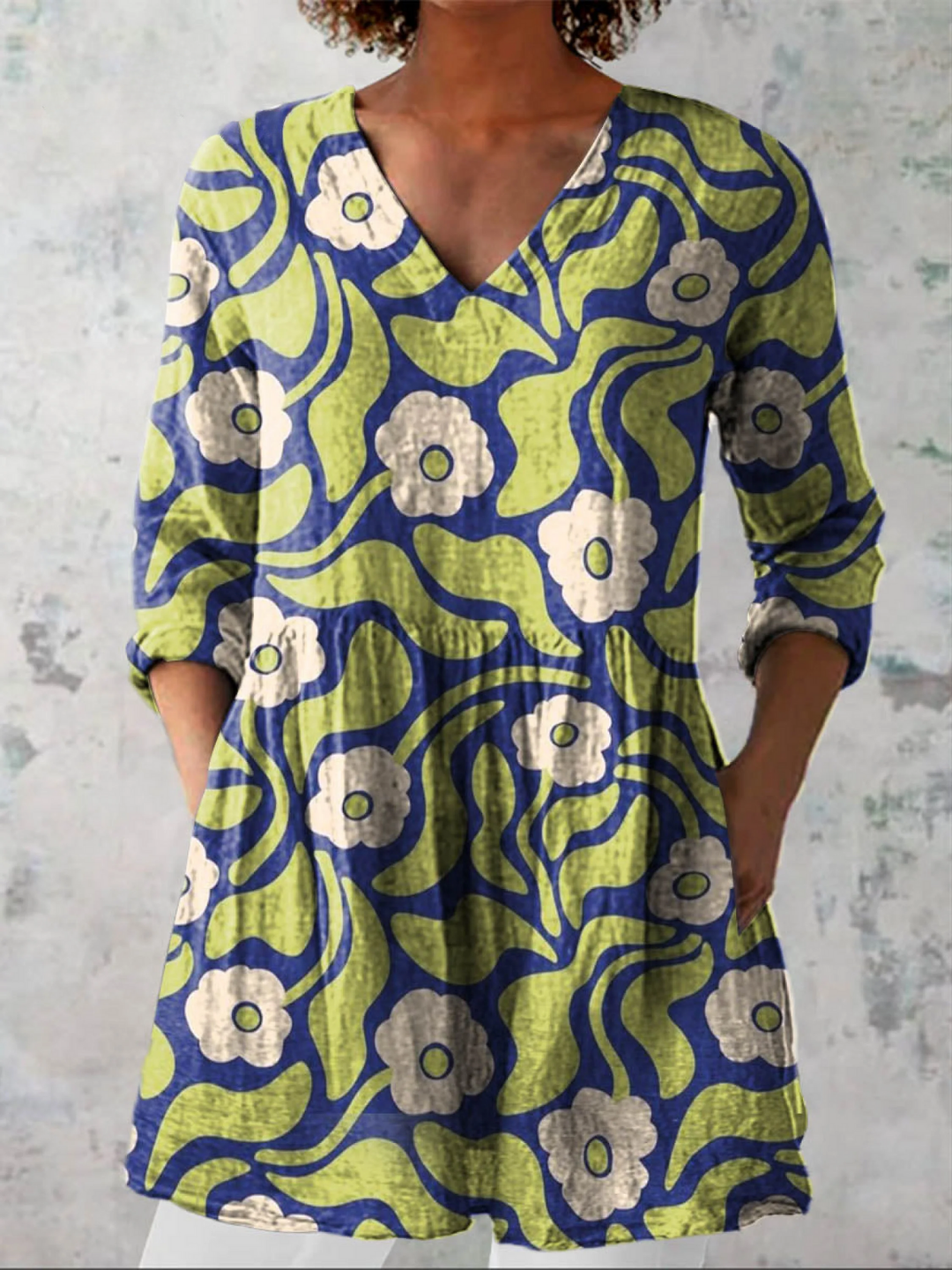 Galina | V-Ausschnitt Langarmshirt