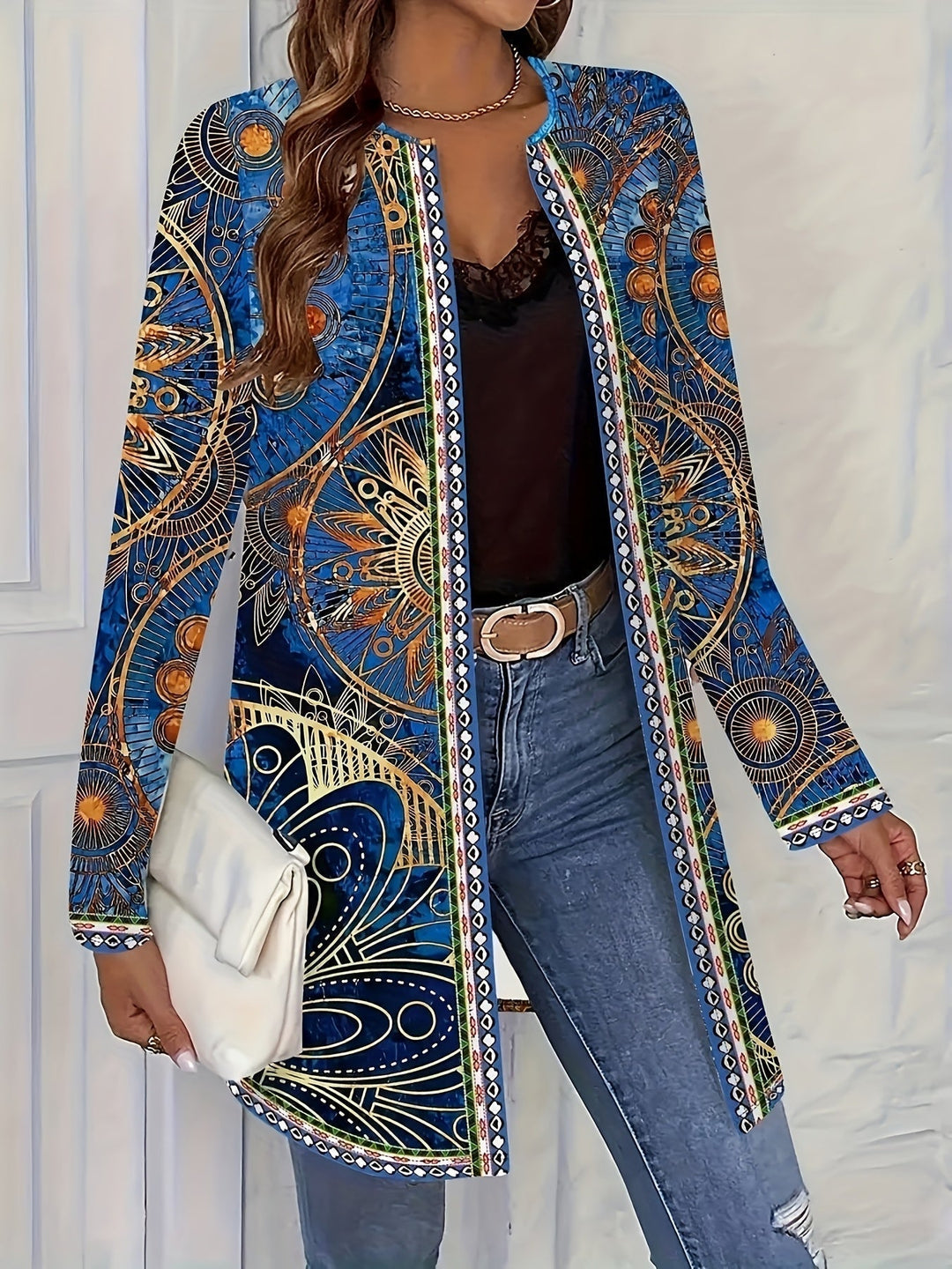 Hailey | Bohemian Langer Print Cardigan