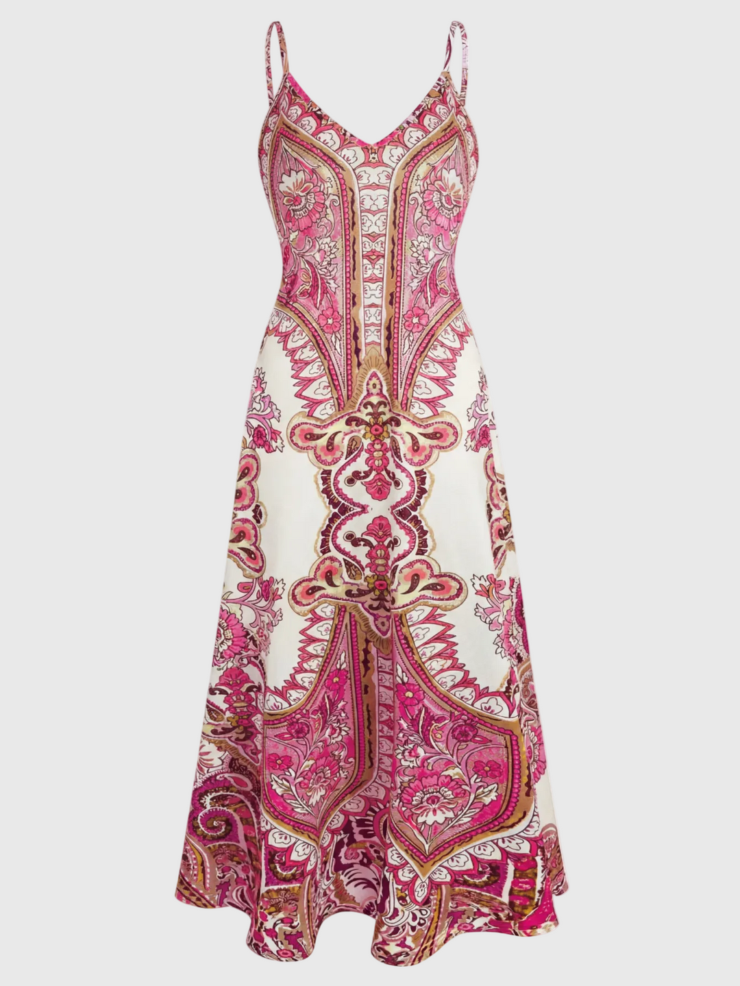 Skye | Boho Blumenmuster Ärmelloses Kleid