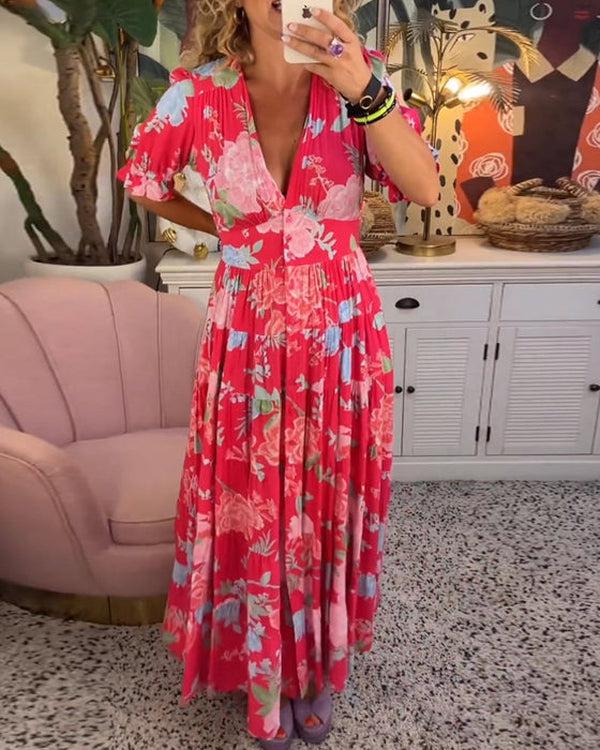 Floriana | Lebhaftes Blumenkleid
