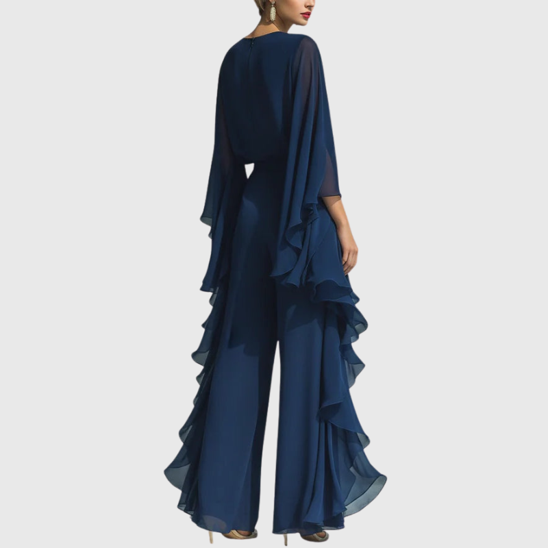 Linda | Elegantes Komplett-Outfit aus Chiffon mit Volants