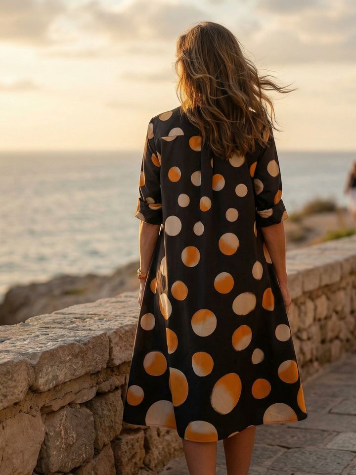 Vespera | Sunset Dot Kleid