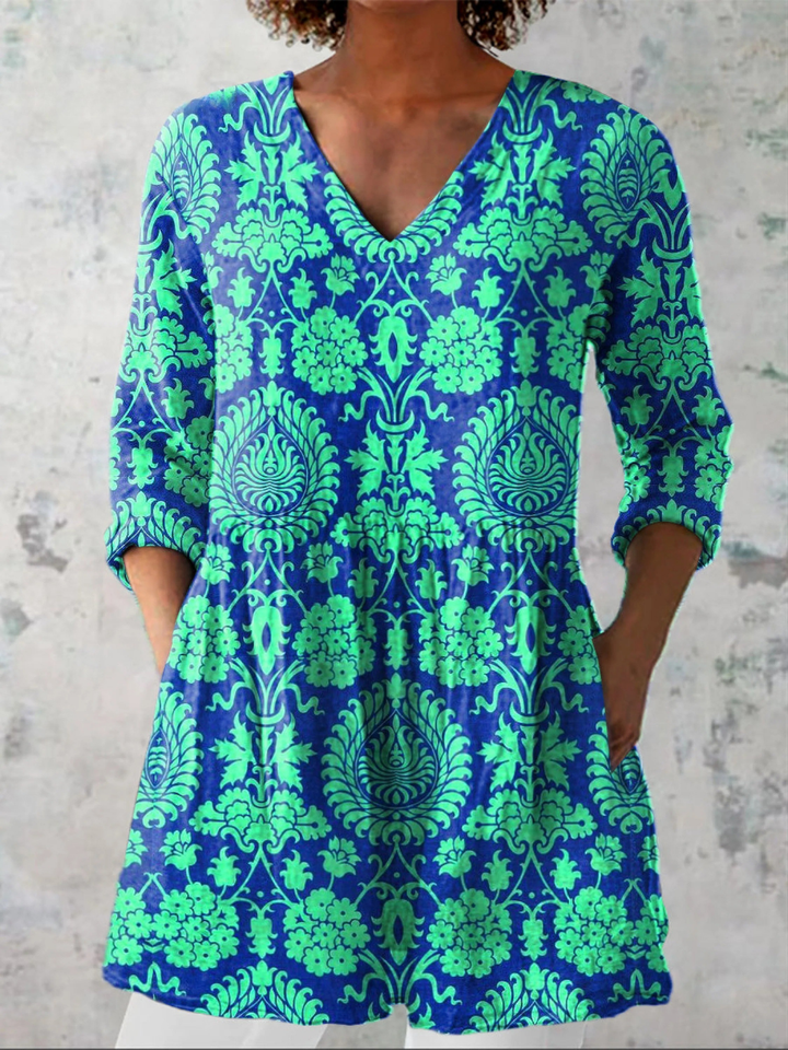 Beatrix | V-Ausschnitt Langarmshirt