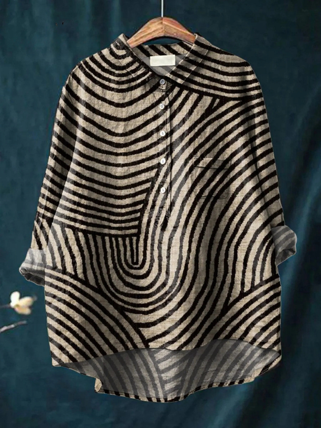 Cecelia | Damen Casual Hemd mit kreisförmigem Muster