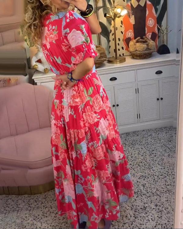 Floriana | Lebhaftes Blumenkleid