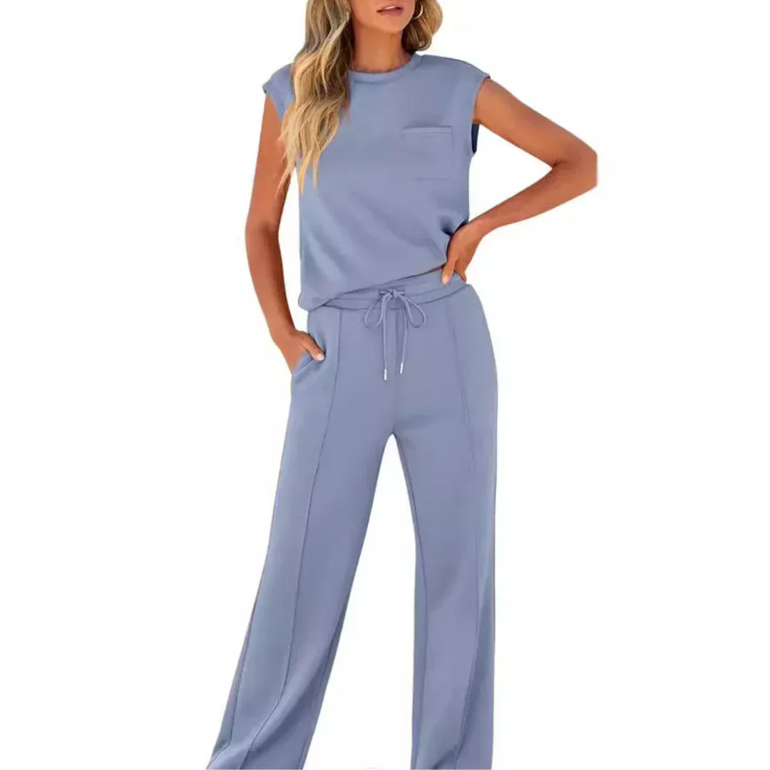 Lolly | Weiches schwarzes Lounge-Set, entspannte Passform, zweiteilig